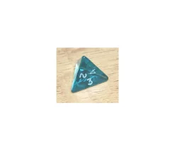Tout Pour le Jeu Dé 4 faces pyramide 1 à 4 translucide à l'unité (couleur mise au hasard)