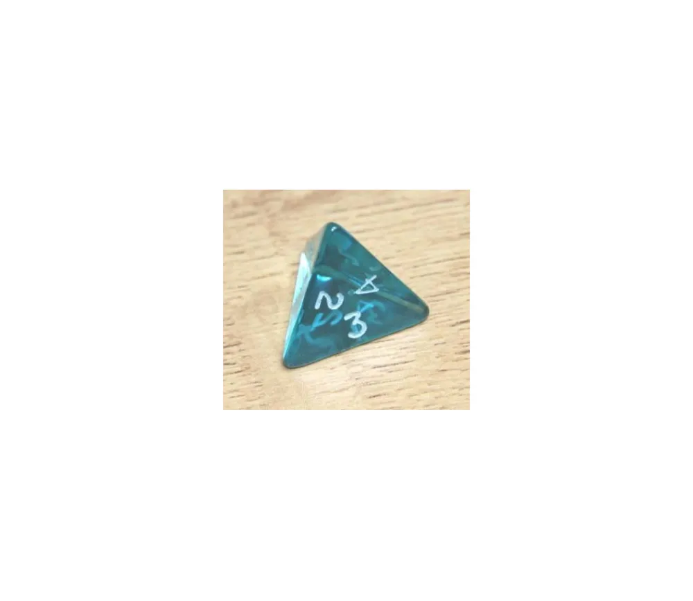 Tout Pour le Jeu Dé 4 faces pyramide 1 à 4 translucide à l'unité (couleur mise au hasard)