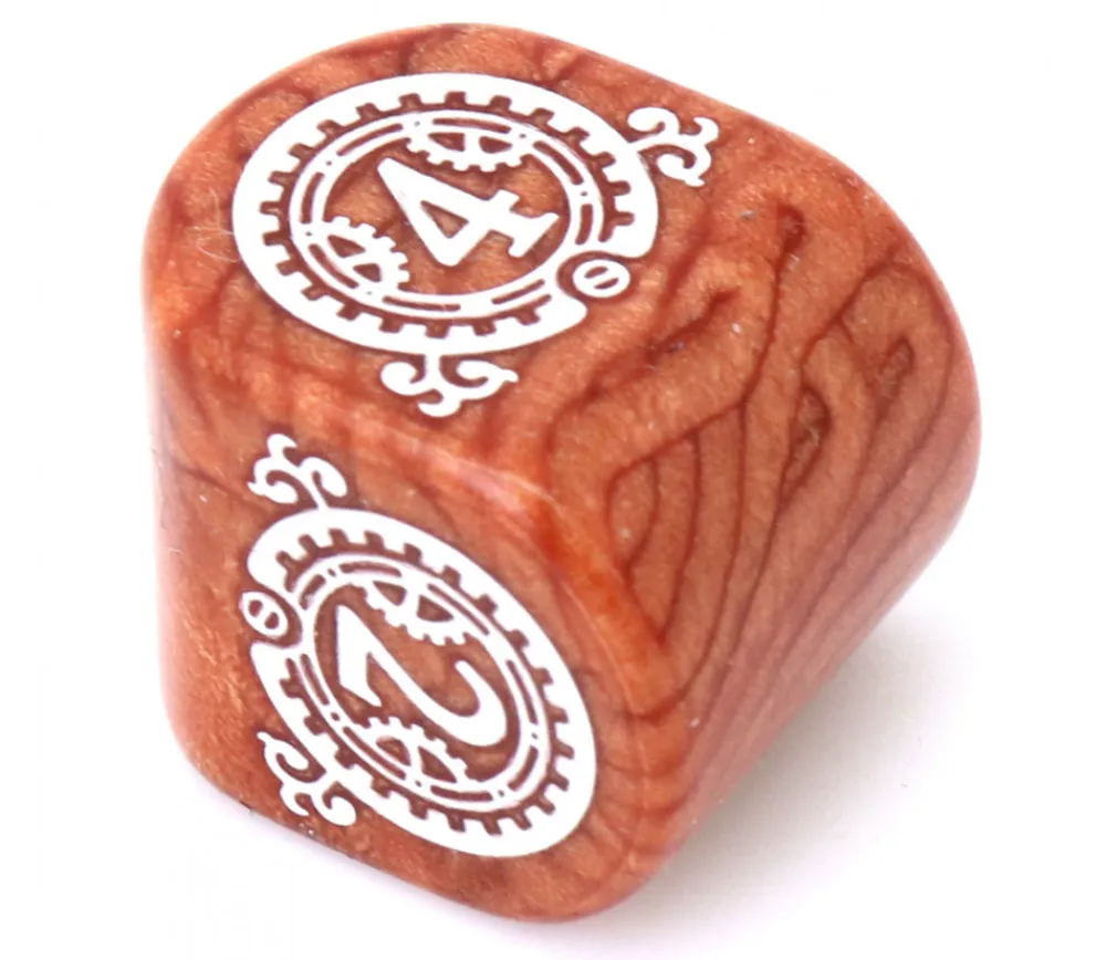 Tout Pour le Jeu Dé 4 faces Steampunk moderne (forme arrondie)