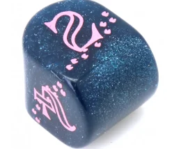 Tout Pour le Jeu Dé 4 faces étincelant Sparkling Llama moderne (forme arrondie)