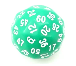 Tout Pour le Jeu Dé 60 faces vert D60 de jeu