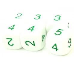 Tout Pour le Jeu Dé à jouer 2 3 3 4 4 5 moyenne de 16 mm BLANC