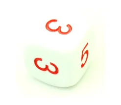 Tout Pour le Jeu Dé à jouer 2 3 3 4 4 5 moyenne de 16 mm BLANC
