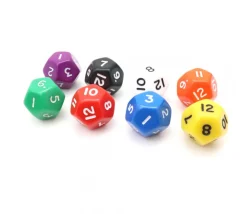 Tout Pour le Jeu Dé à jouer 12 faces opaques dodécaèdre à l'unité (couleur mise au hasard)