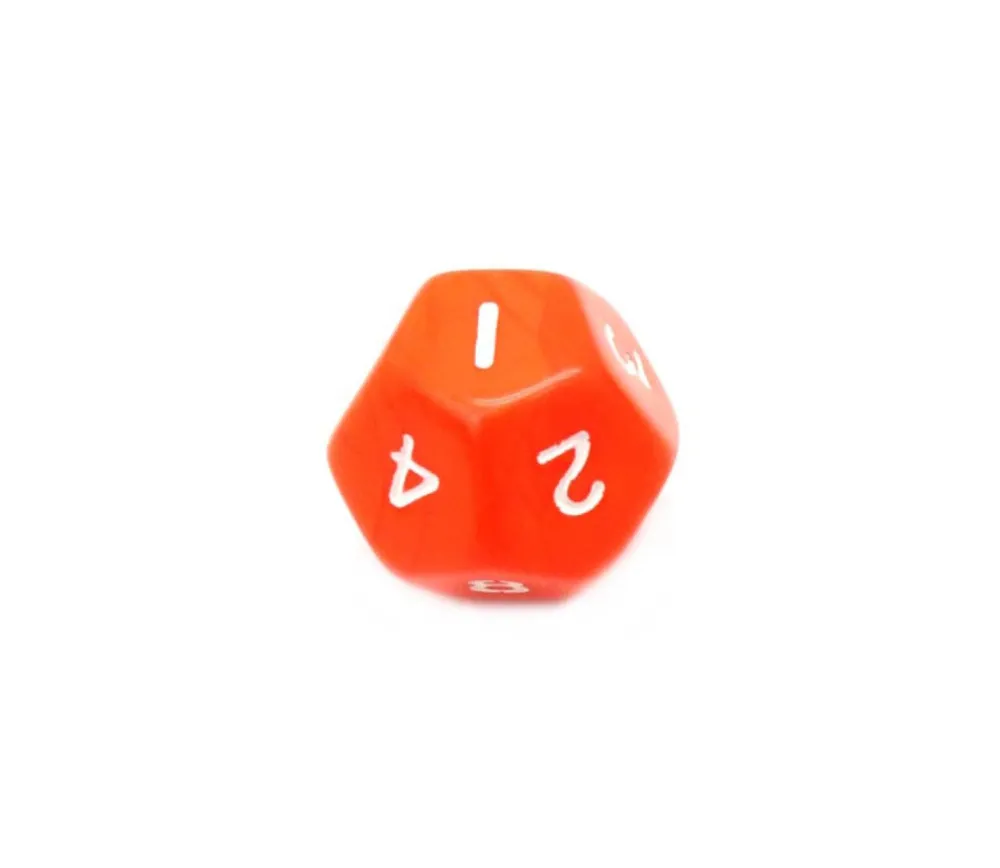Tout Pour le Jeu Dé à jouer 12 faces opaques dodécaèdre à l'unité (couleur mise au hasard)