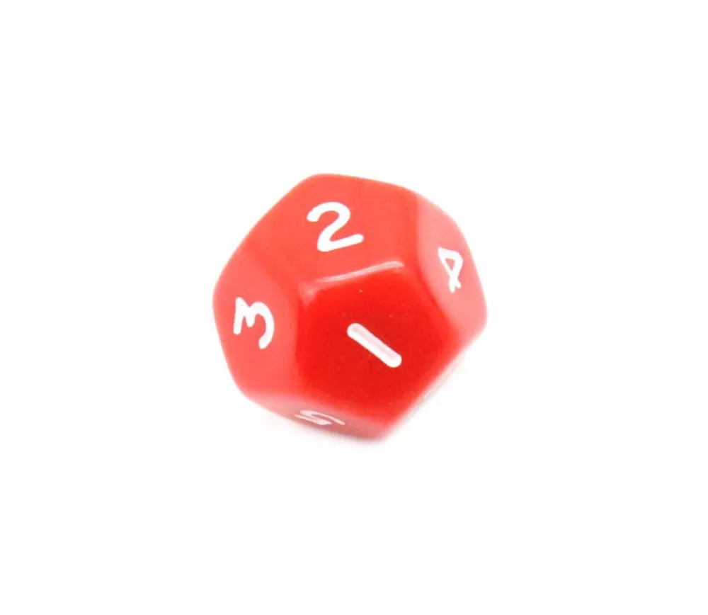 Tout Pour le Jeu Dé à jouer 12 faces opaques dodécaèdre à l'unité (couleur mise au hasard)