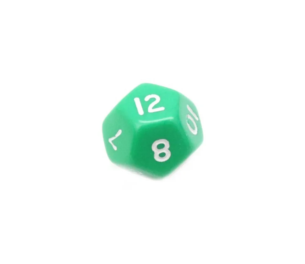 Tout Pour le Jeu Dé à jouer 12 faces opaques dodécaèdre à l'unité (couleur mise au hasard)