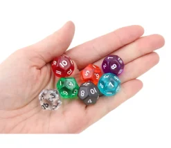 Tout Pour le Jeu Dé à jouer 12 faces translucides dodécaèdre à l'unité (couleur mise au hasard)