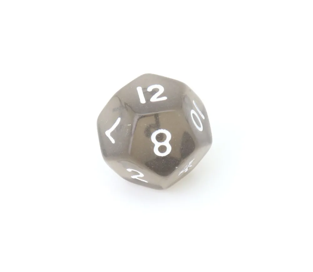 Tout Pour le Jeu Dé à jouer 12 faces translucides dodécaèdre à l'unité (couleur mise au hasard)