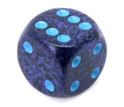 Tout Pour le Jeu Dé à jouer 16 mm bleu effet granit Speckled - Cobalt - Chessex