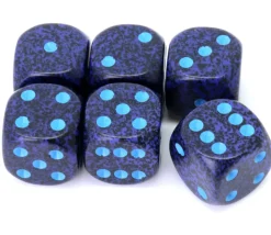 Tout Pour le Jeu Dé à jouer 16 mm bleu effet granit Speckled - Cobalt - Chessex