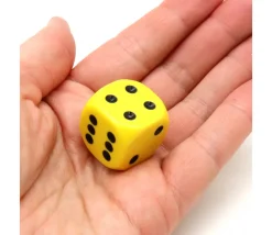 Tout Pour le Jeu Dé à jouer 22 mm jaune de 1 à 6