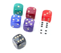 Tout Pour le Jeu Dé à jouer 12 mm nacré à l'unité couleur à choisir