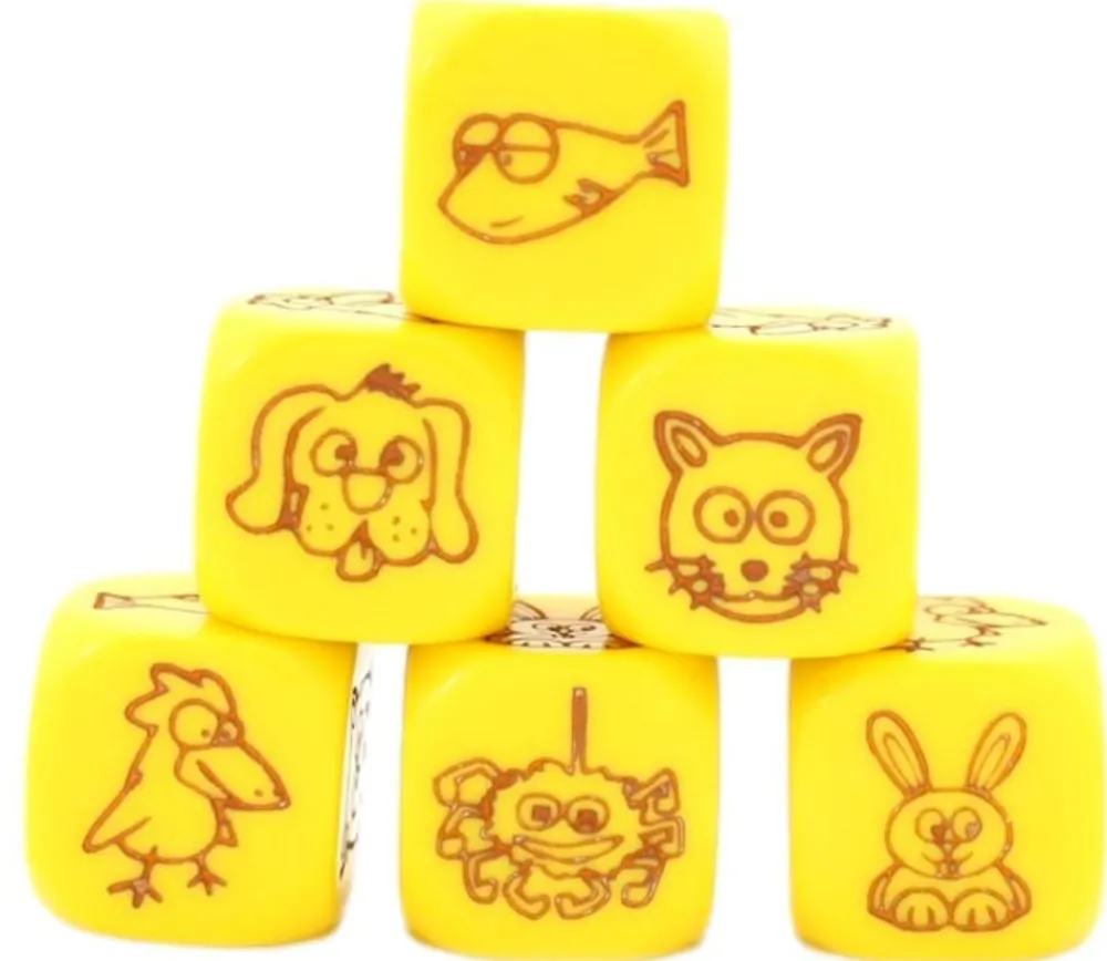 Tout Pour le Jeu Dé à jouer animaux rigolos 18 mm à l'unité