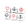Tout Pour le Jeu Dé à jouer Belote ancre couronne 16 mm avec atout coeur, pique, carreau et trèfle