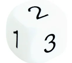 Tout Pour le Jeu Dé à jouer BLANC 16 mm chiffres 123