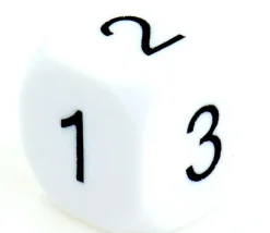 Tout Pour le Jeu Dé à jouer BLANC 16 mm chiffres 123