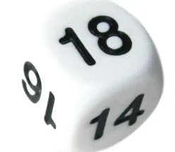 Tout Pour le Jeu Dé à jouer BLANC 16 mm chiffres 13 à 18