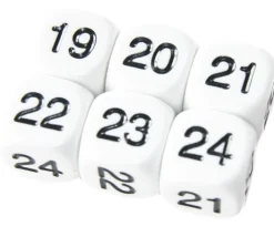 Tout Pour le Jeu Dé à jouer BLANC 16 mm chiffres 19 à 24