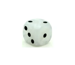 Tout Pour le Jeu Dé à jouer blanc nacré 16 mm