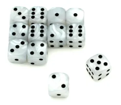 Tout Pour le Jeu Dé à jouer blanc nacré 16 mm