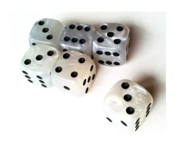 Tout Pour le Jeu Dé à jouer blanc nacré 16 mm