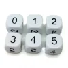 Tout Pour le Jeu Dé à jouer chiffres 0 1 2 3 4 5 de 16 mm BLANC