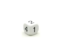 Tout Pour le Jeu Dé à jouer chiffres 123456 18 mm de côté BLANC