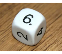 Tout Pour le Jeu Dé à jouer chiffres 123456 18 mm de côté BLANC