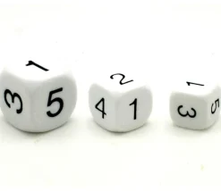 Tout Pour le Jeu Dé à jouer chiffres 123456 16 mm de côté BLANC