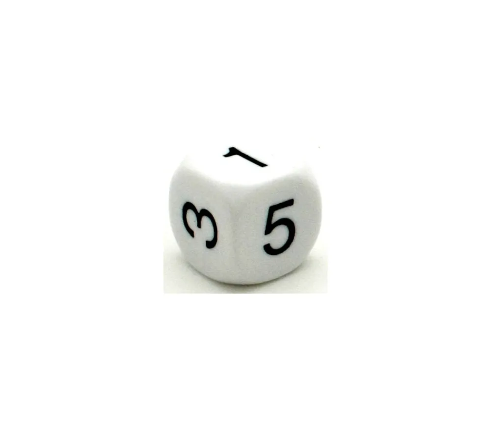 Tout Pour le Jeu Dé à jouer chiffres 123456 en 22 mm de côté BLANC