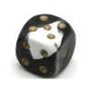 Tout Pour le Jeu Dé à jouer marbré noir/blanc 16 mm