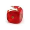Tout Pour le Jeu Dé à jouer marbré rouge/blanc 16 mm