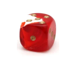 Tout Pour le Jeu Dé à jouer marbré rouge/blanc 16 mm