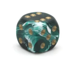 Tout Pour le Jeu Dé à jouer marbré vert/blanc 16 mm