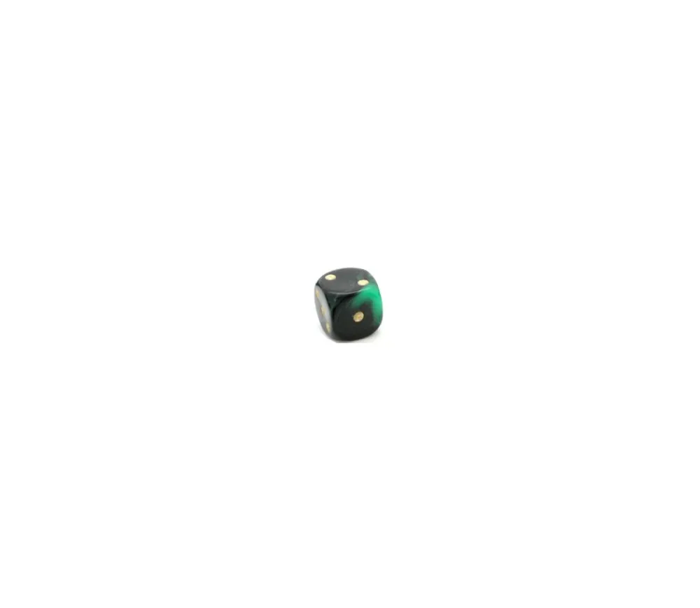 Tout Pour le Jeu Dé à jouer marbré vert/noir 16 mm