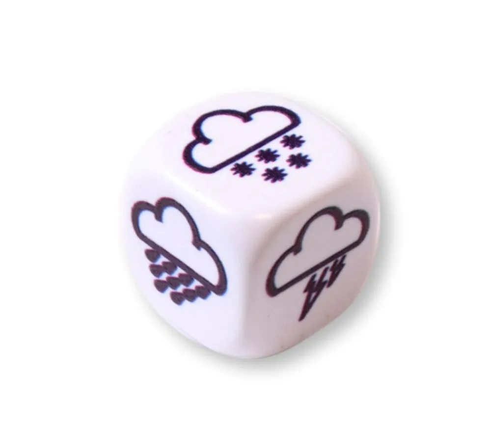 Tout Pour le Jeu Dé à jouer météo 18 mm avec nuages et soleil