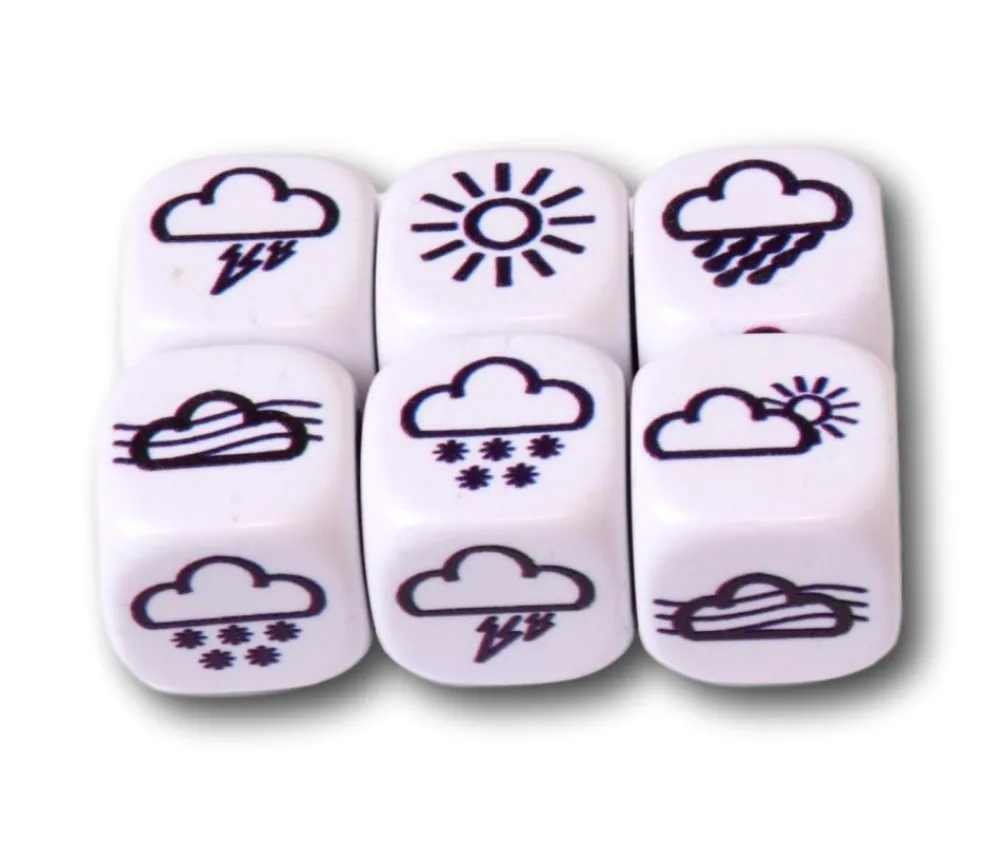 Tout Pour le Jeu Dé à jouer météo 18 mm avec nuages et soleil