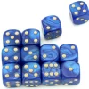 Tout Pour le Jeu Dé à jouer nacré bleu de couleur 16 mm
