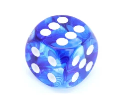 Tout Pour le Jeu Dé à jouer Nebula 16 mm bleu et blanc