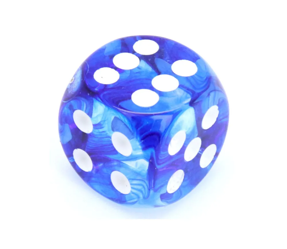 Tout Pour le Jeu Dé à jouer Nebula 16 mm bleu et blanc
