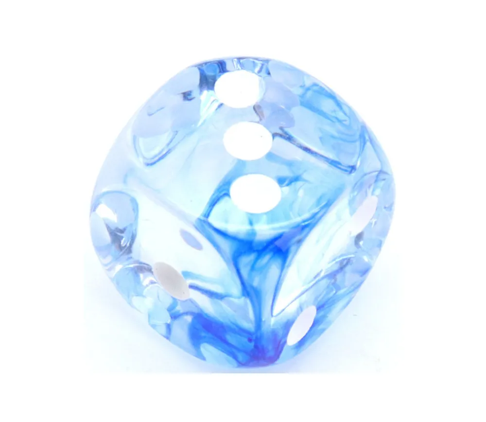 Tout Pour le Jeu Dé à jouer Nebula 16 mm bleu et blanc