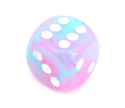 Tout Pour le Jeu Dé à jouer Nebula fluorescent 16 mm wisteria/blanc