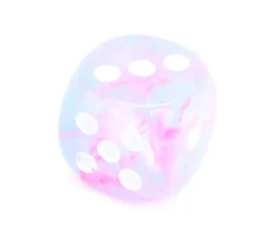 Tout Pour le Jeu Dé à jouer Nebula fluorescent 16 mm wisteria/blanc