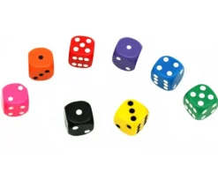 Tout Pour le Jeu Dé à jouer noir ou couleurs 16 mm points de 1 à 6 pour jeu de société à l'unité