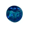 Tout Pour le Jeu Dé à jouer translucide bleu-vert points bleus 16 mm