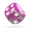 Tout Pour le Jeu Dé 16 mm D6 marbré rose et argent Oakie Doakie