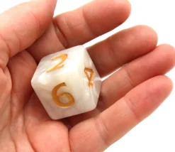 Tout Pour le Jeu Dé 25 mm de 1 à 6 blanc nacré pour jeux