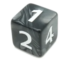 Tout Pour le Jeu Dé 25 mm noir nacré de 1 à 6 noir pour jeux