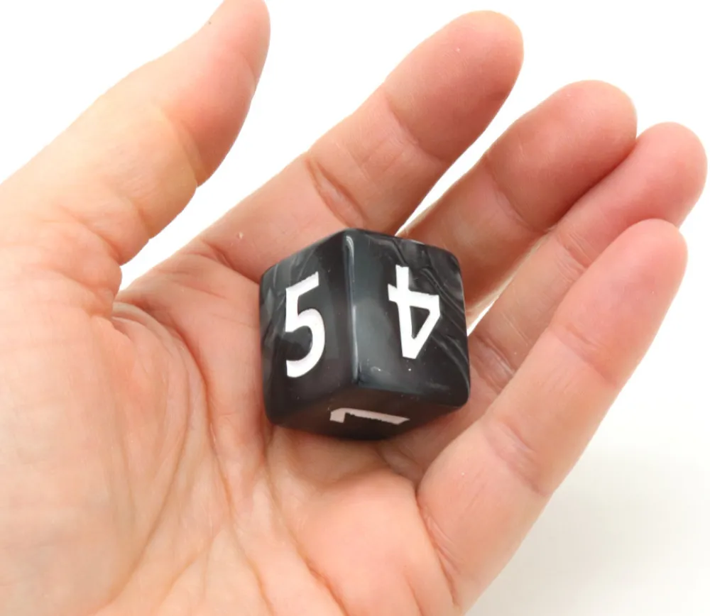 Tout Pour le Jeu Dé 25 mm noir nacré de 1 à 6 noir pour jeux